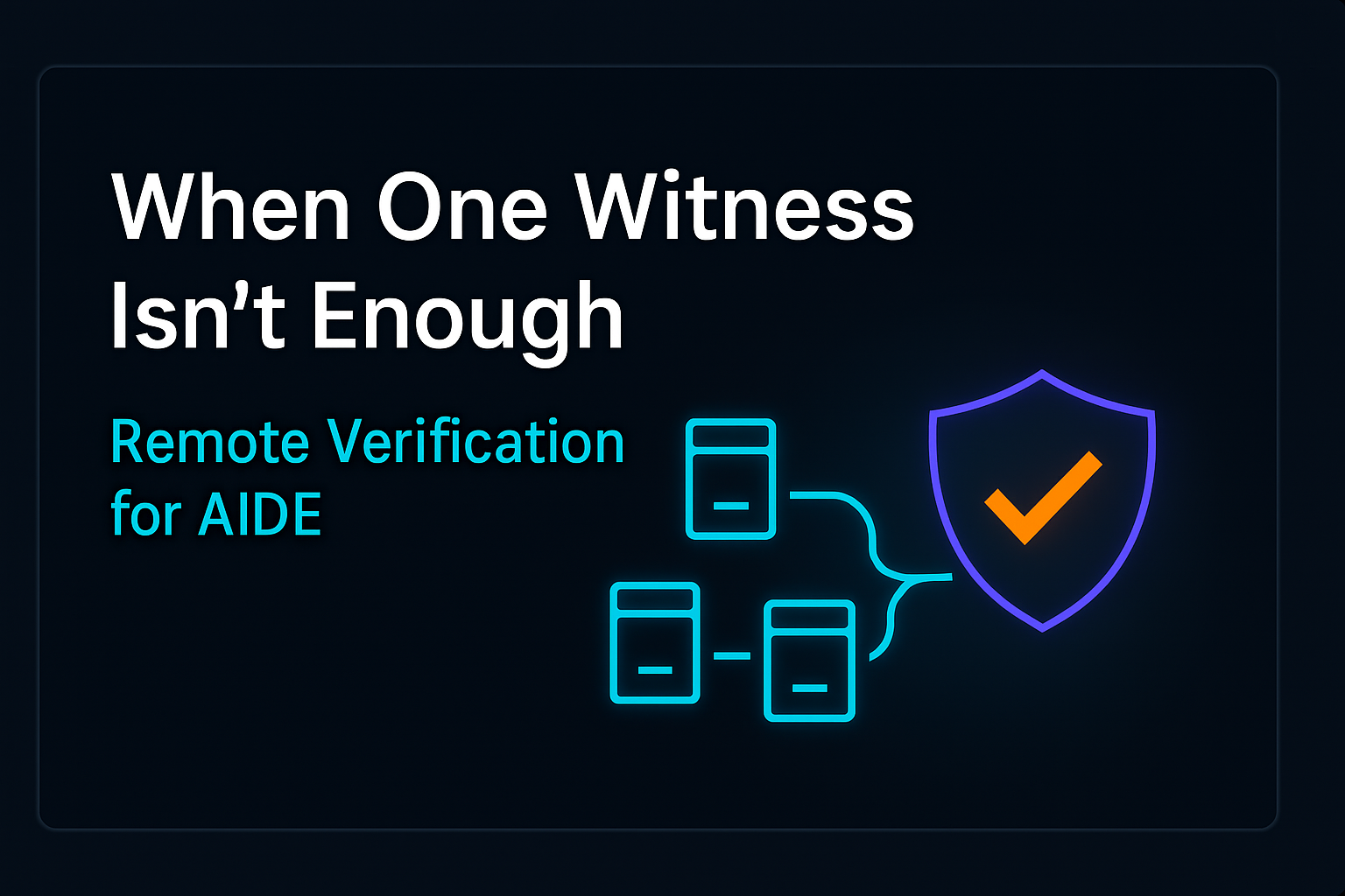 AIDE remote aggregation with distributed verification and tamper-resistant backup architecture